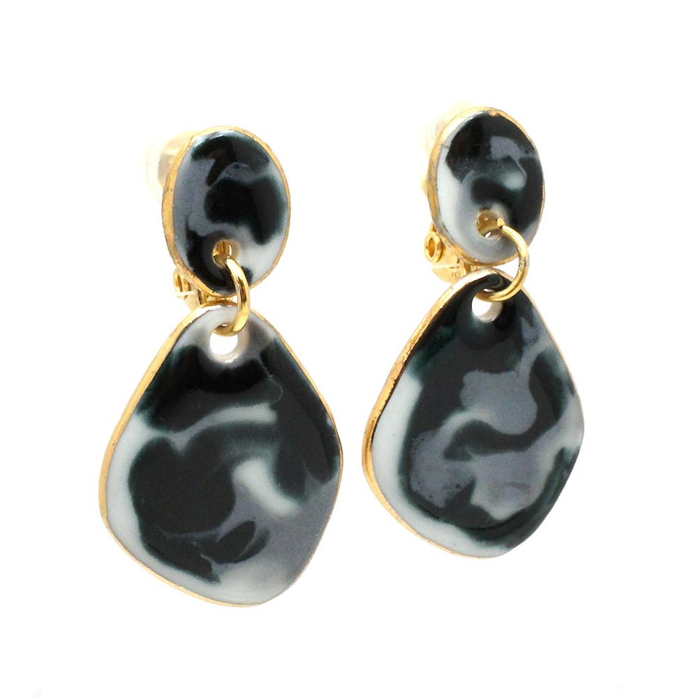 有田焼 エナメルプレート（イヤリング/ソフトクリップ）