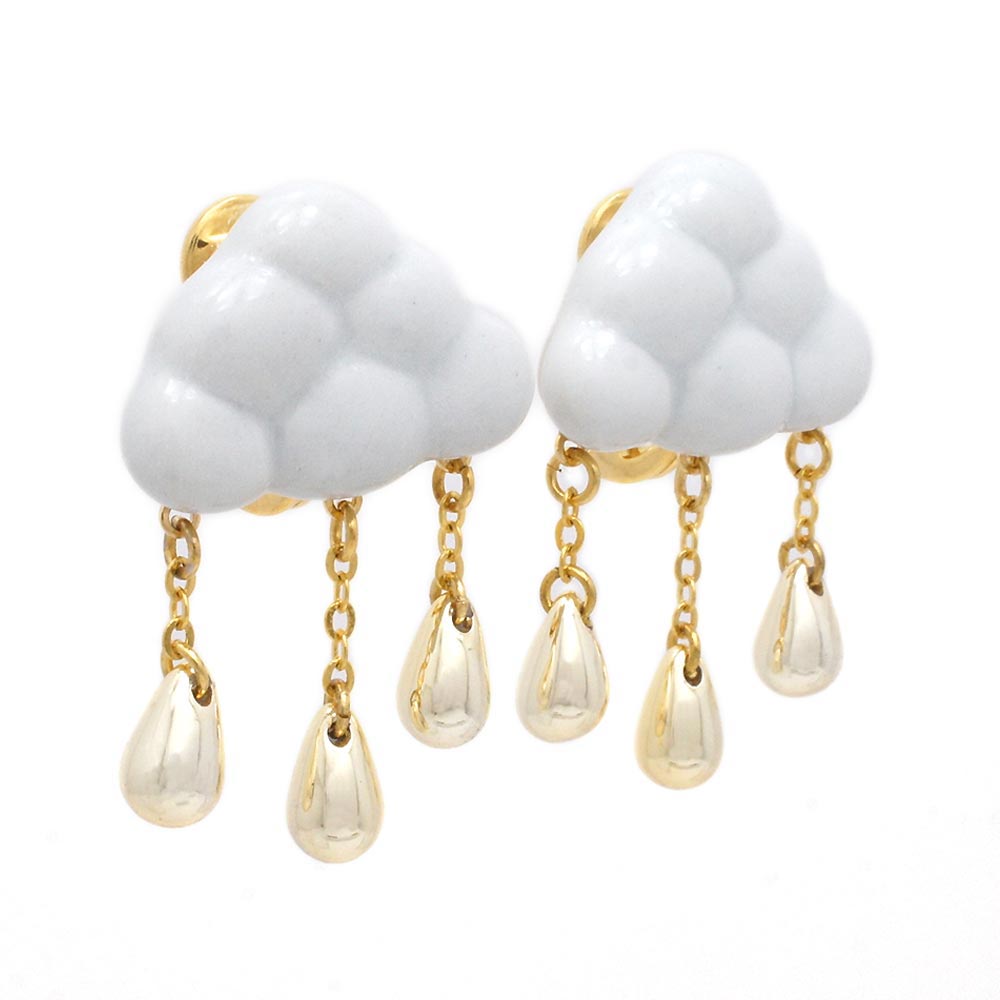 有田焼 浮き雲（イヤリング/ソフトクリップ）