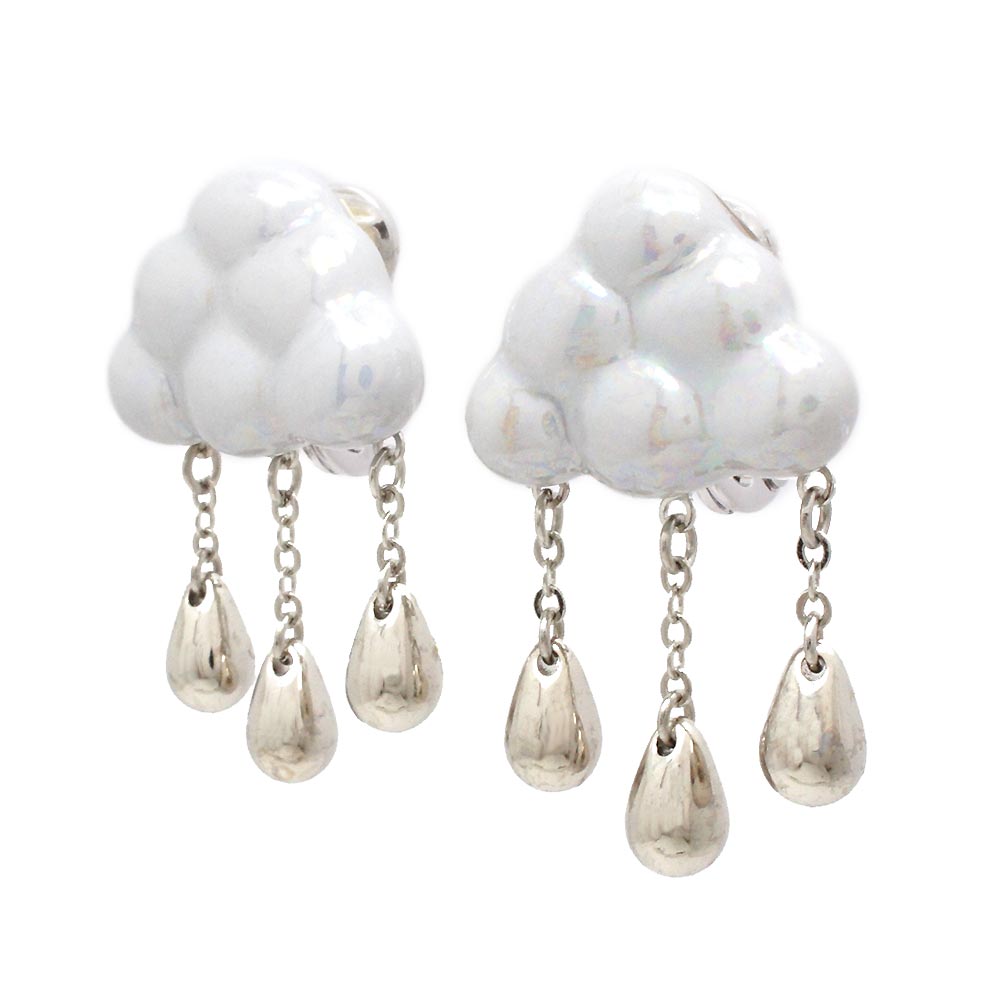 有田焼 浮き雲（イヤリング/ソフトクリップ）