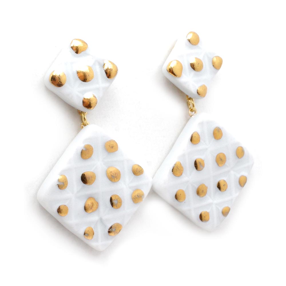 有田焼 ドットタイル（ピアス）