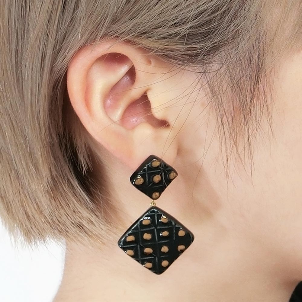 有田焼 ドットタイル（ピアス）