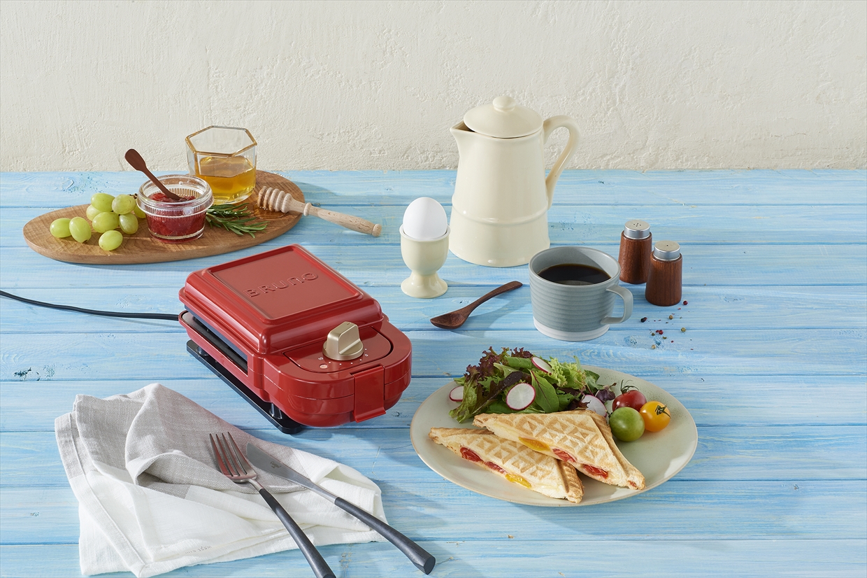 【2点セット】ホットサンドメーカー　シングル＆ドーナツプレート