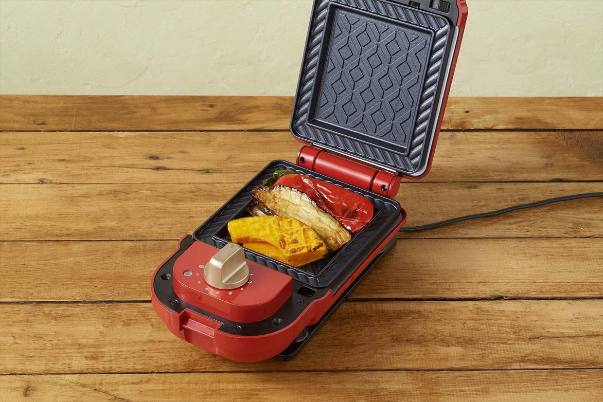 【2点セット】ホットサンドメーカー　シングル＆ドーナツプレート