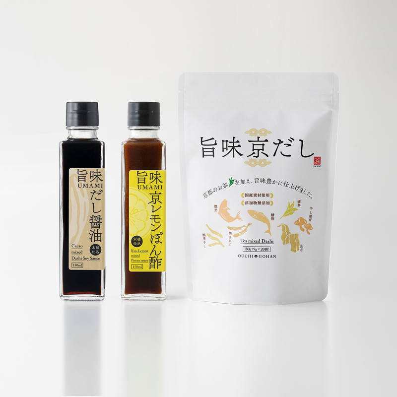 旨味調味料セット（だし醤油・ぽん酢・京だし）