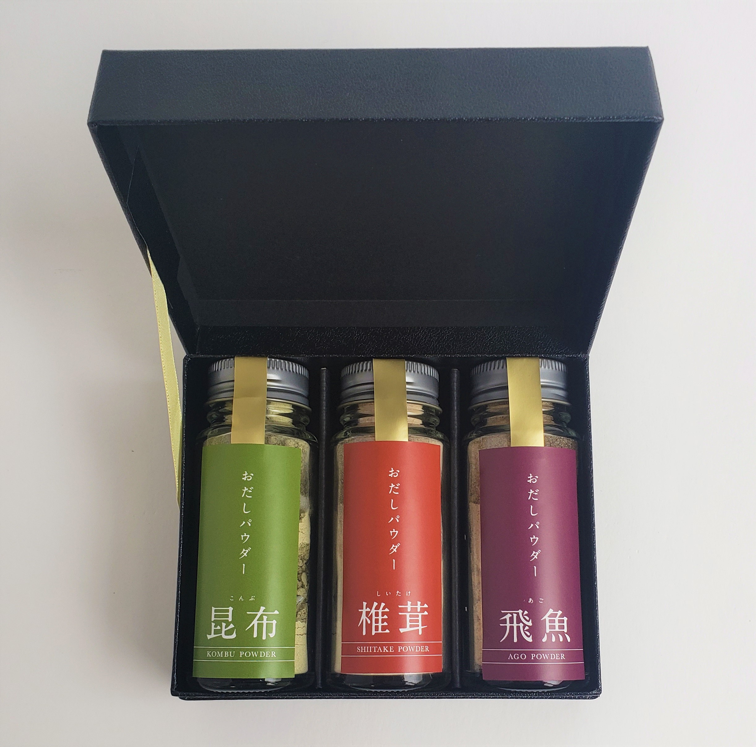 おだしパウダー・3本セット(昆布・飛魚・椎茸)