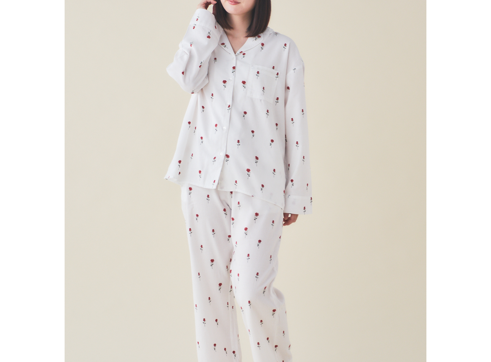 【WOMEN】ネルモチーフ柄2点セット