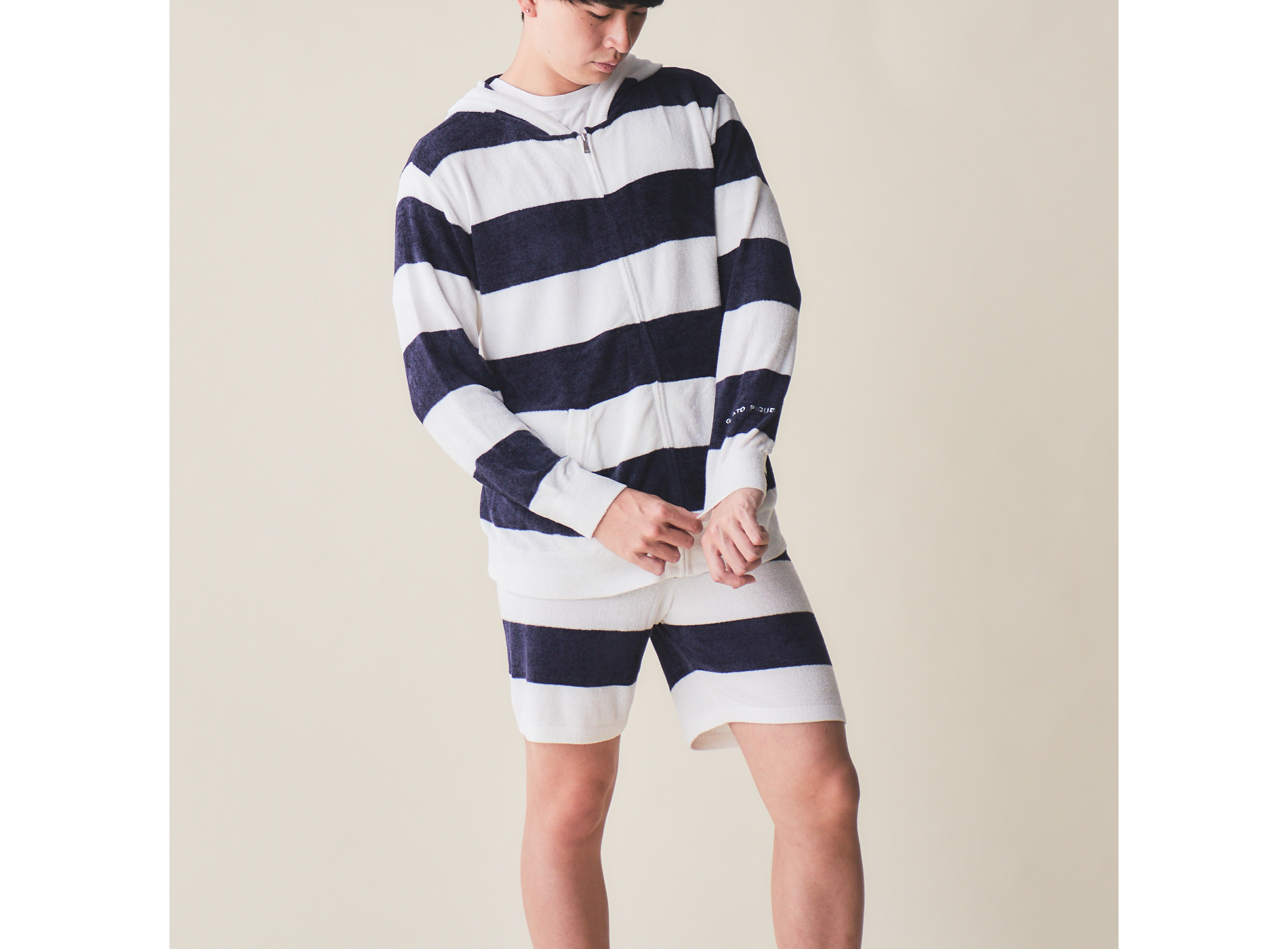 【HOMME】スムーズィーliteクール2BD　パーカー＆ハーフパンツセット