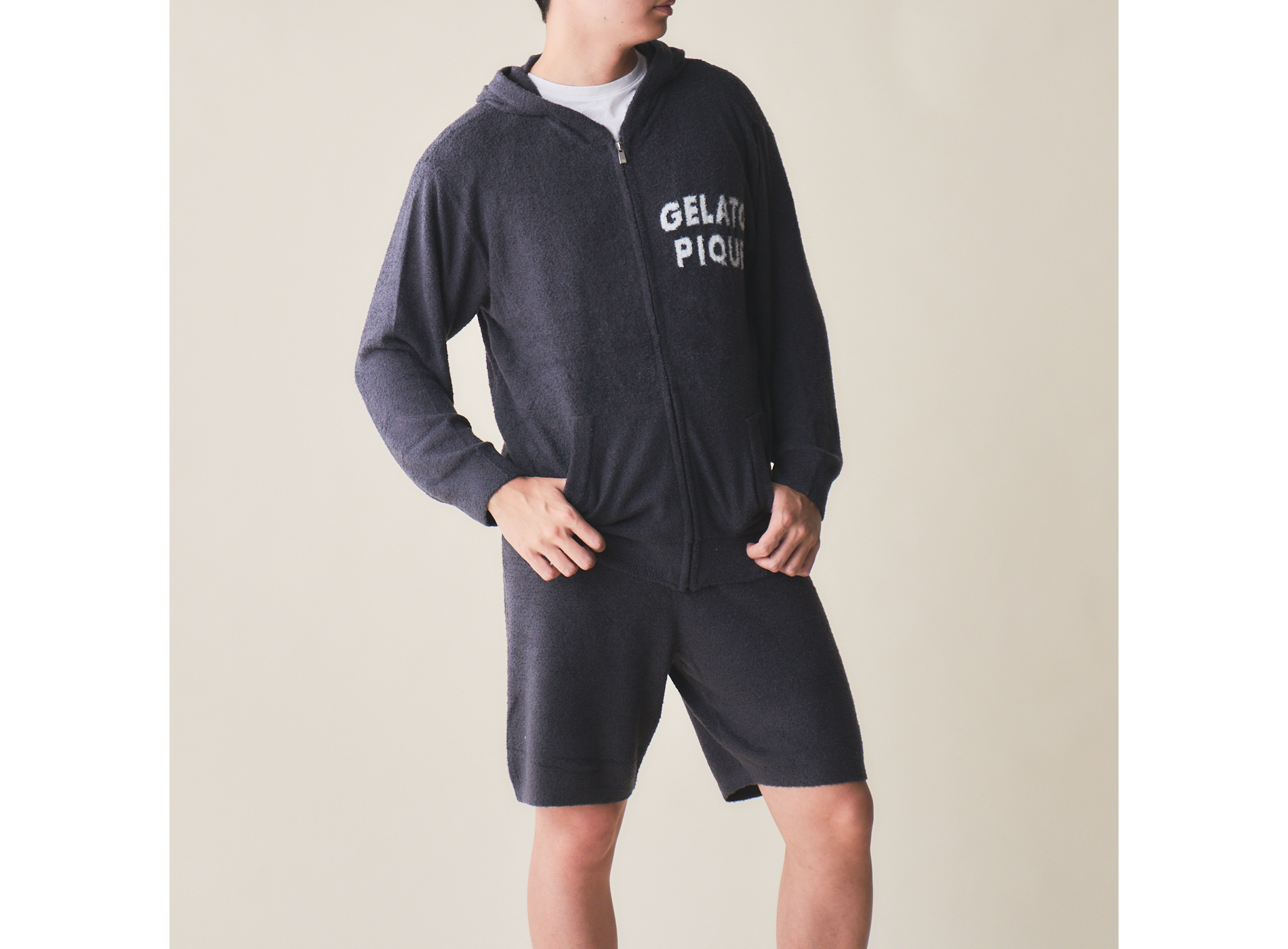 【HOMME】スムーズィーJQD パーカー＆ハーフパンツセット