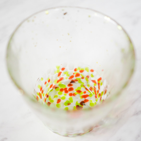 津軽びいどろ 氷華 金彩ロックグラス　木箱入り