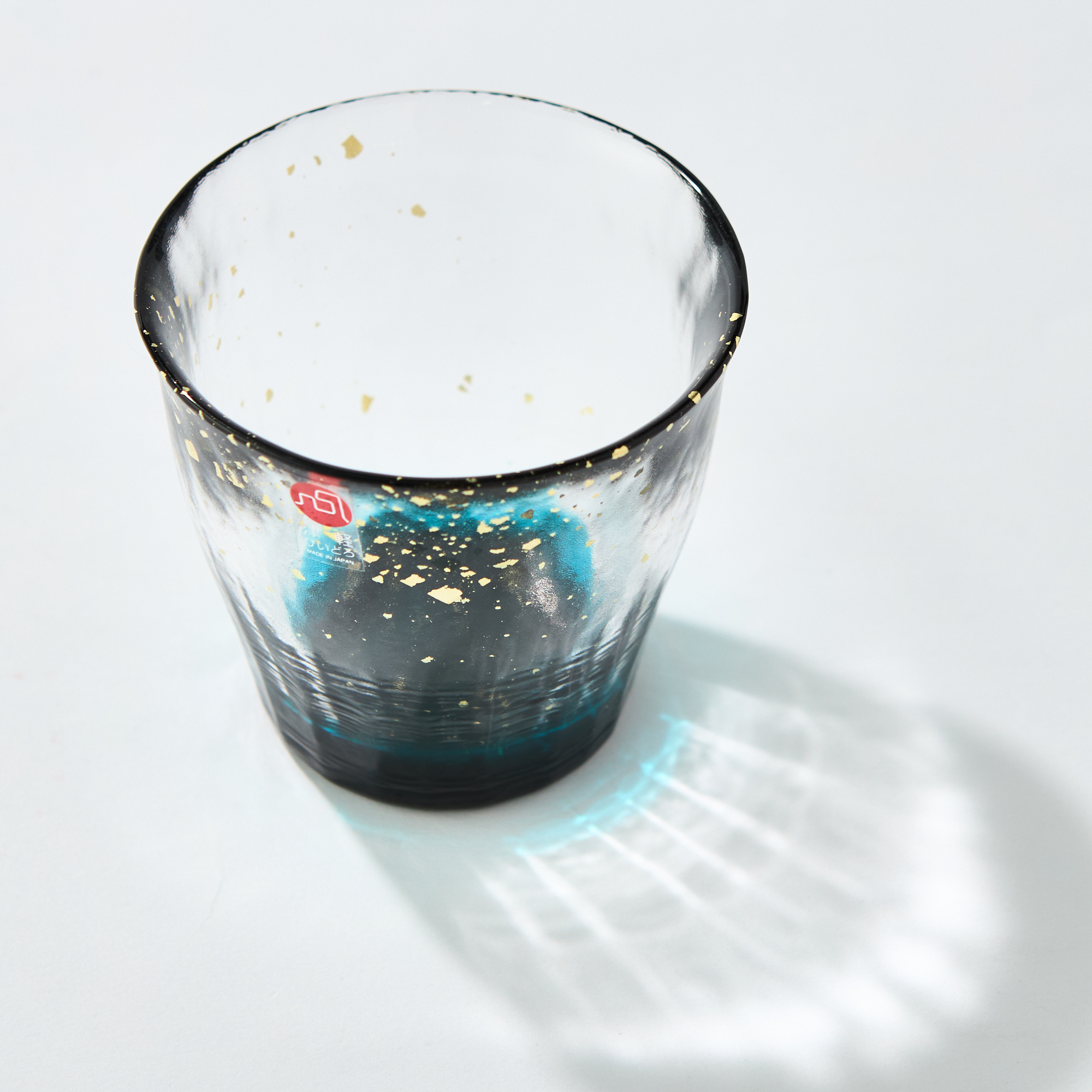 津軽びいどろ 氷華 金彩ロックグラス 木箱入り | 津軽びいどろの
