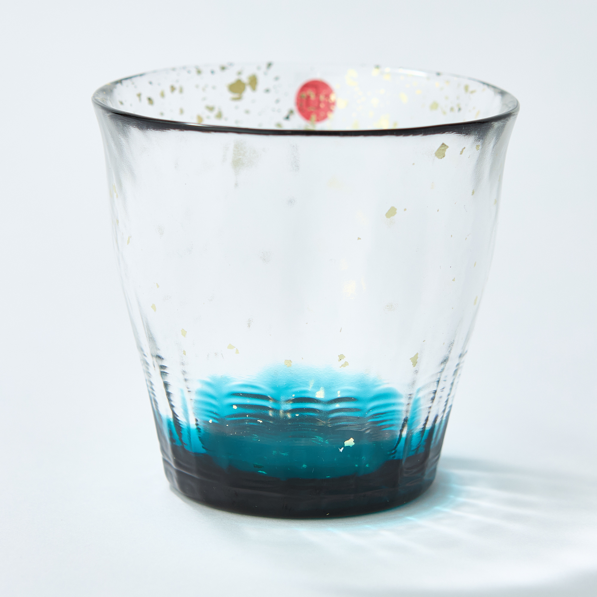 津軽びいどろ 氷華 金彩ロックグラス　木箱入り