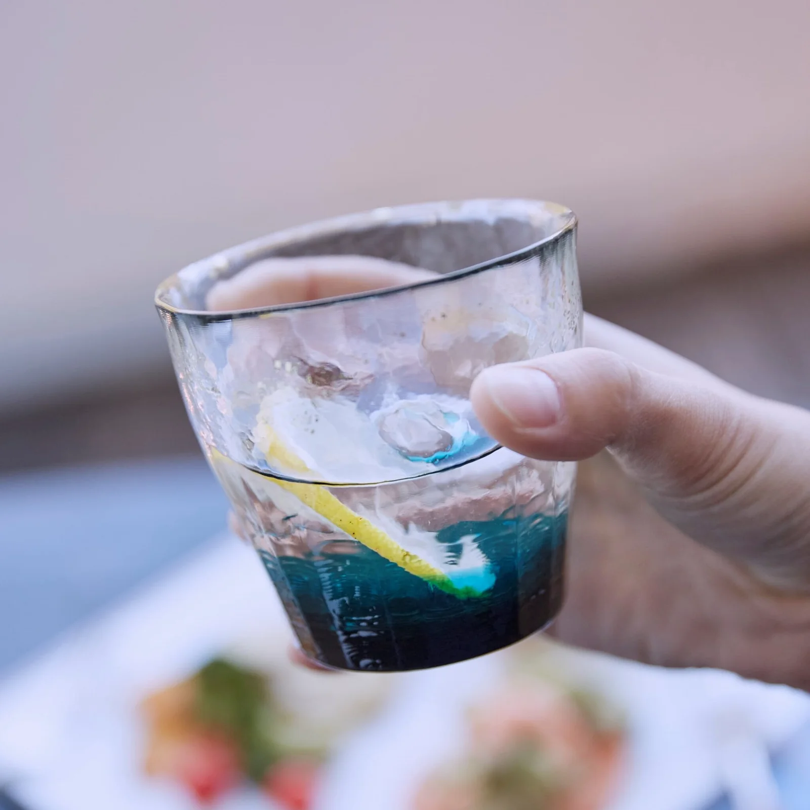 津軽びいどろ 氷華 金彩ロックグラス　木箱入り