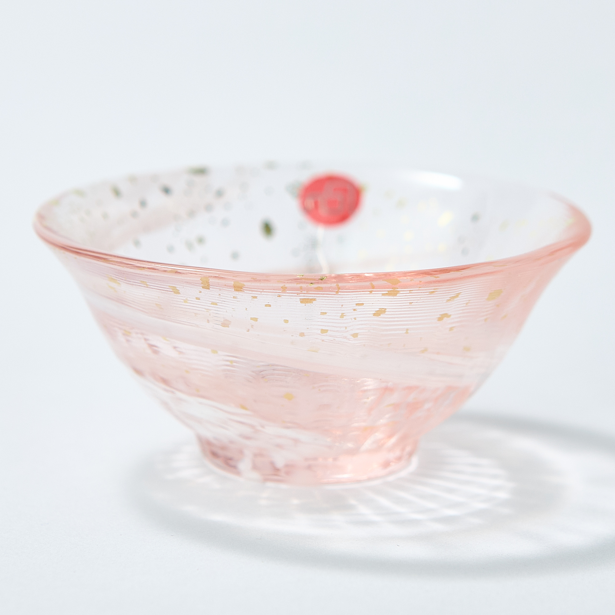 津軽びいどろ 爽華 金彩 盃　木箱入り