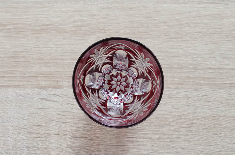 オーバルタンブラー 万華鏡切子