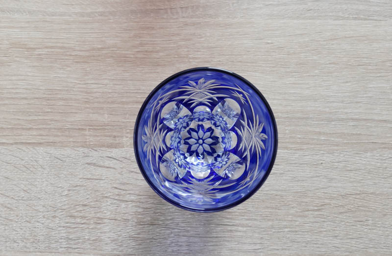 オーバルタンブラー 万華鏡切子