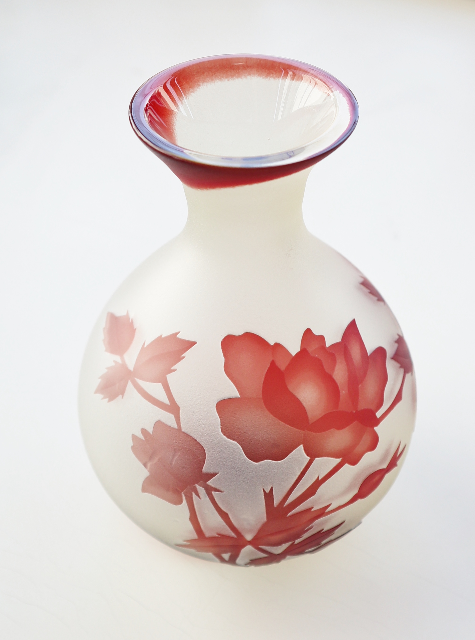 一輪挿し 花器 赤いバラ
