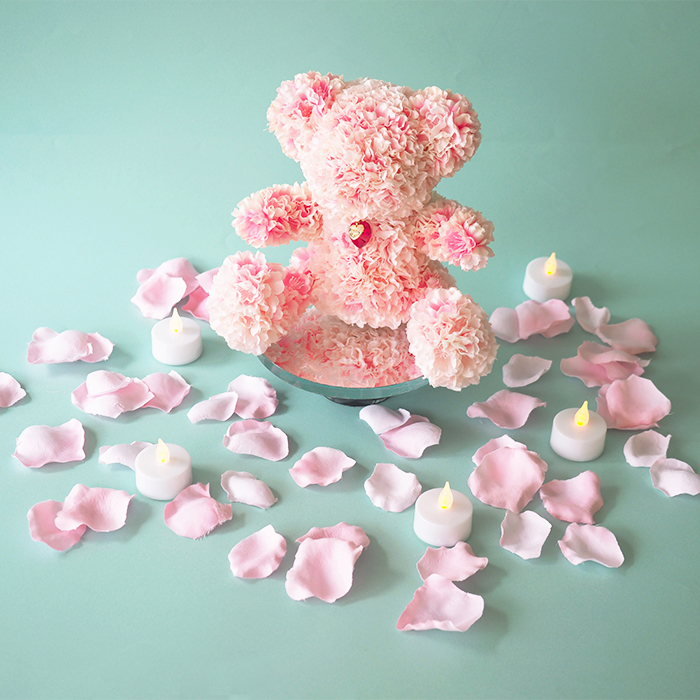 【サプライズ演出セット】ミニ(バラの花びら50枚＋LEDライト5個)