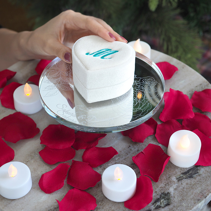 【サプライズ演出セット】ミニ(バラの花びら50枚＋LEDライト5個)