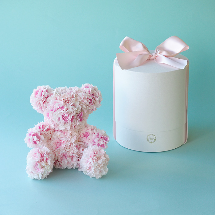 定価34100円オプション付き　meria room　108輪の桜製テディベア 誕生日・プロポーズは108輪の桜製テディベア ピンクベア MERIA