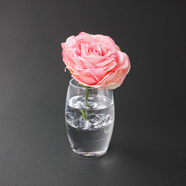 メッセージフラワーピンクバラ(バラとハンドクリームのギフトセット)