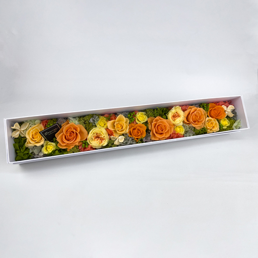 ピュアフルール フラワーボックス ロング M プリザーブドフラワー