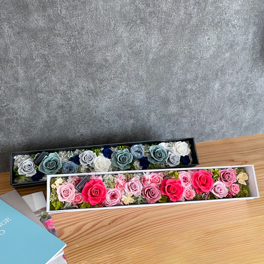 ピュアフルール フラワーボックス ロング M プリザーブドフラワー