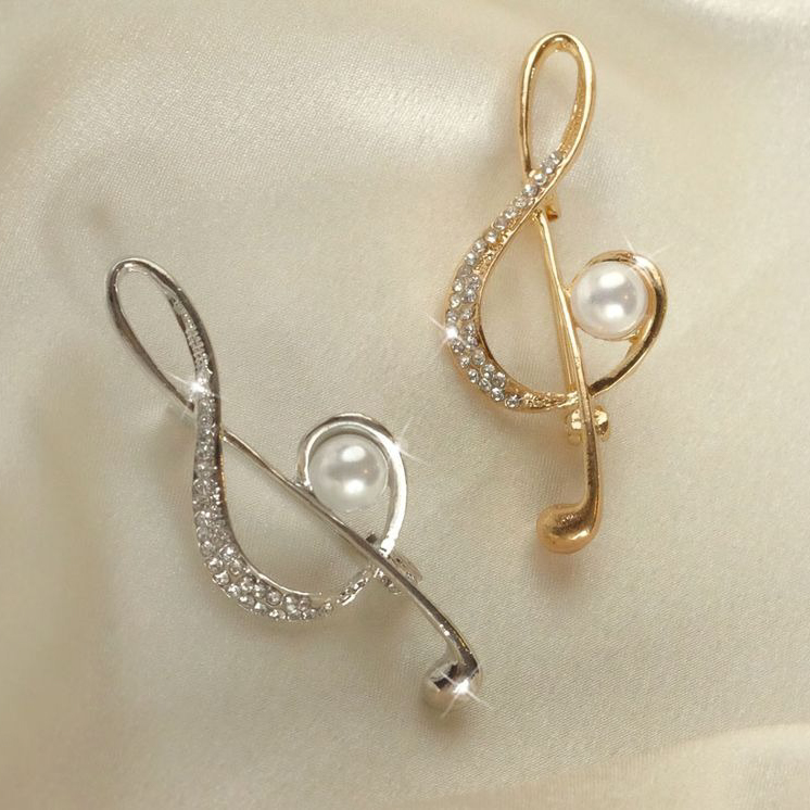 【Clementia】ト音記号 トレブルクレフブローチ