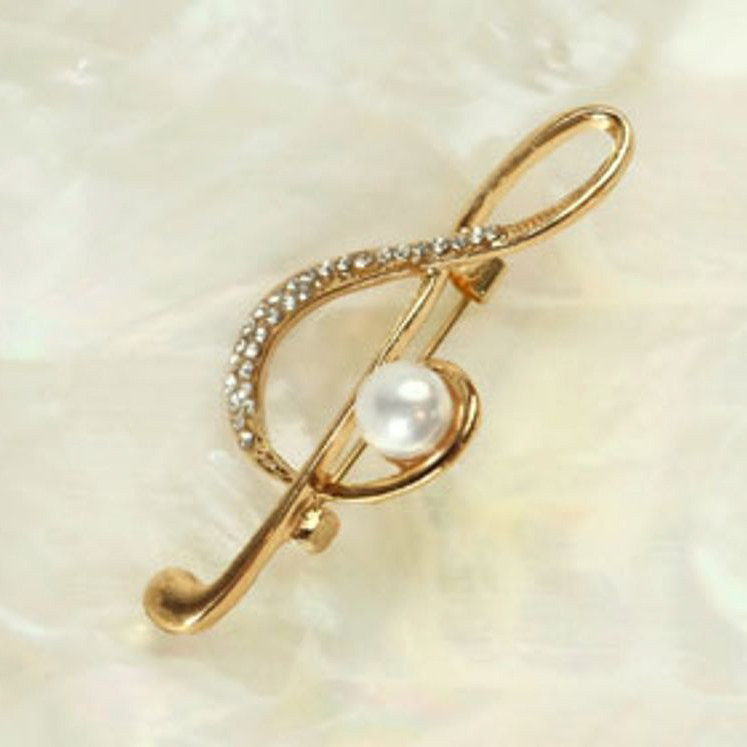 【Clementia】ト音記号 トレブルクレフブローチ