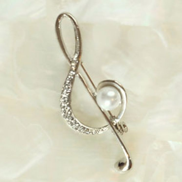 【Clementia】ト音記号 トレブルクレフブローチ