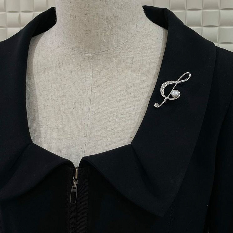 【Clementia】ト音記号 トレブルクレフブローチ