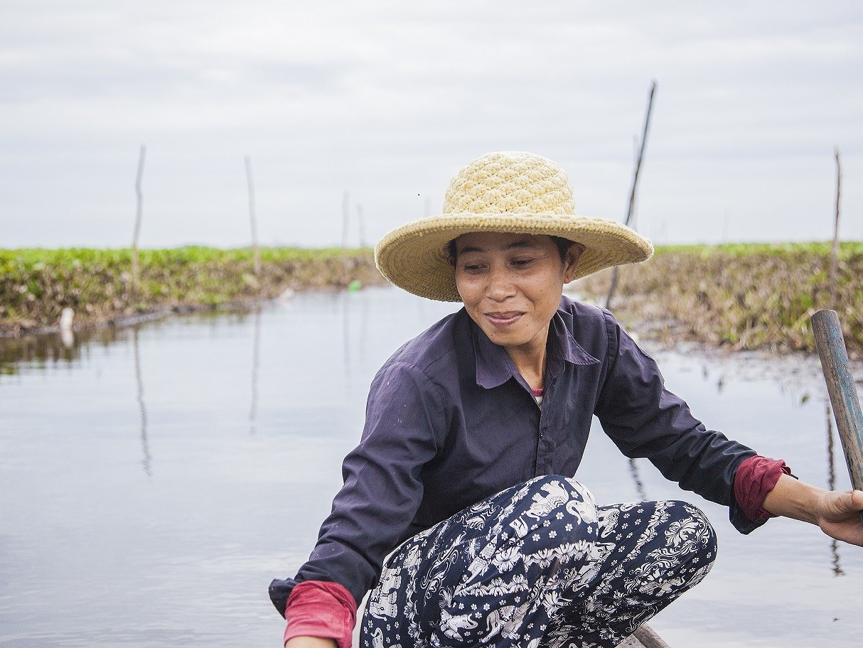 Flower BAG No.2  カゴバッグ／ナチュラルピンク