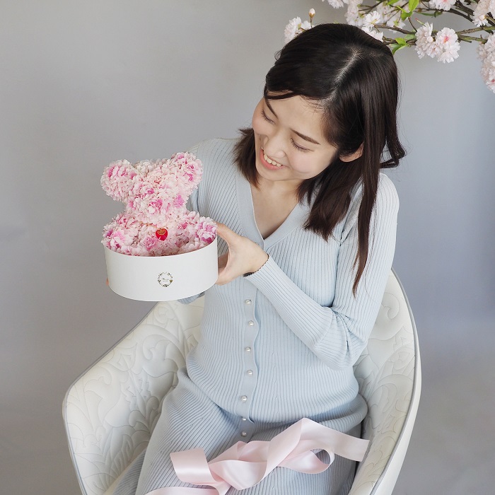 【超速サービス】108輪の桜製テディベア