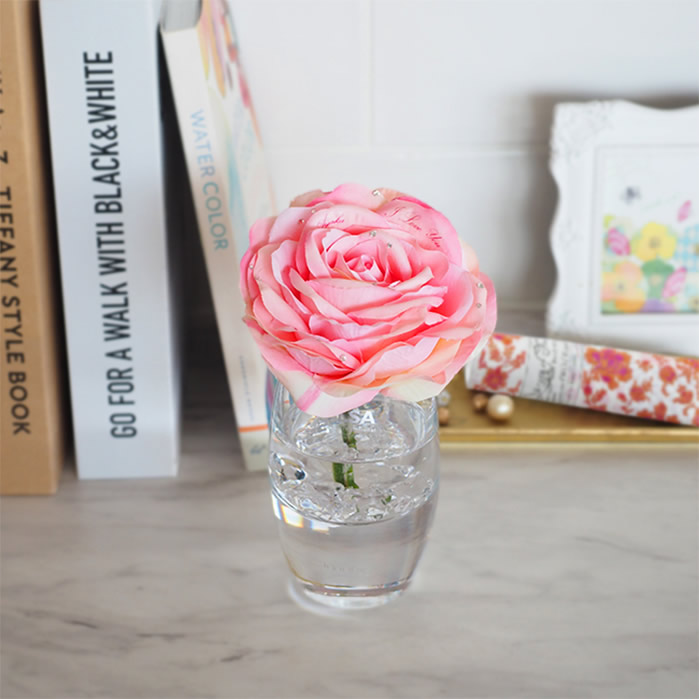 【超速サービス】メッセージフラワーピンクバラ(バラとハンドクリームのギフトセット)