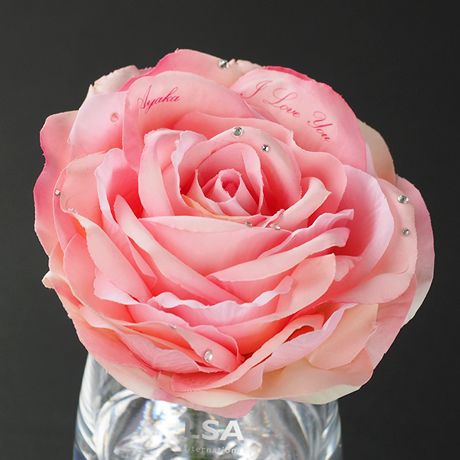 【超速サービス】メッセージフラワーピンクバラ(バラとハンドクリームのギフトセット)