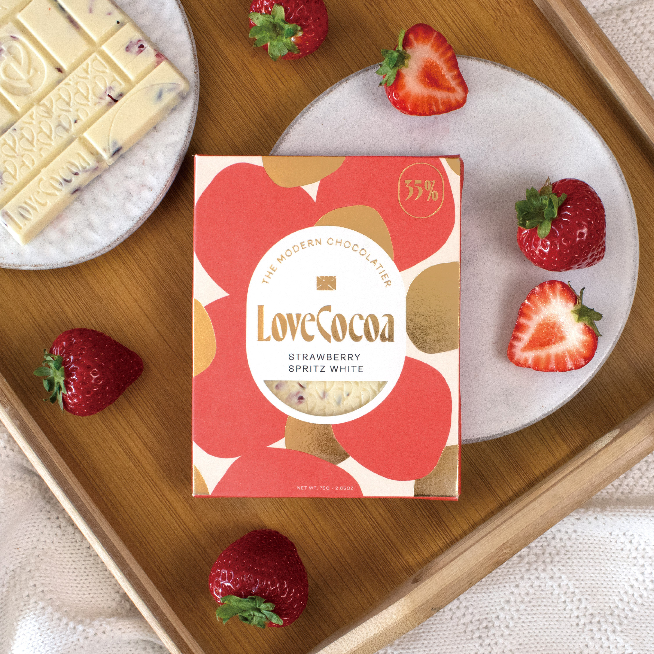 ストロベリースピリッツ 35%ホワイトチョコレート 75g