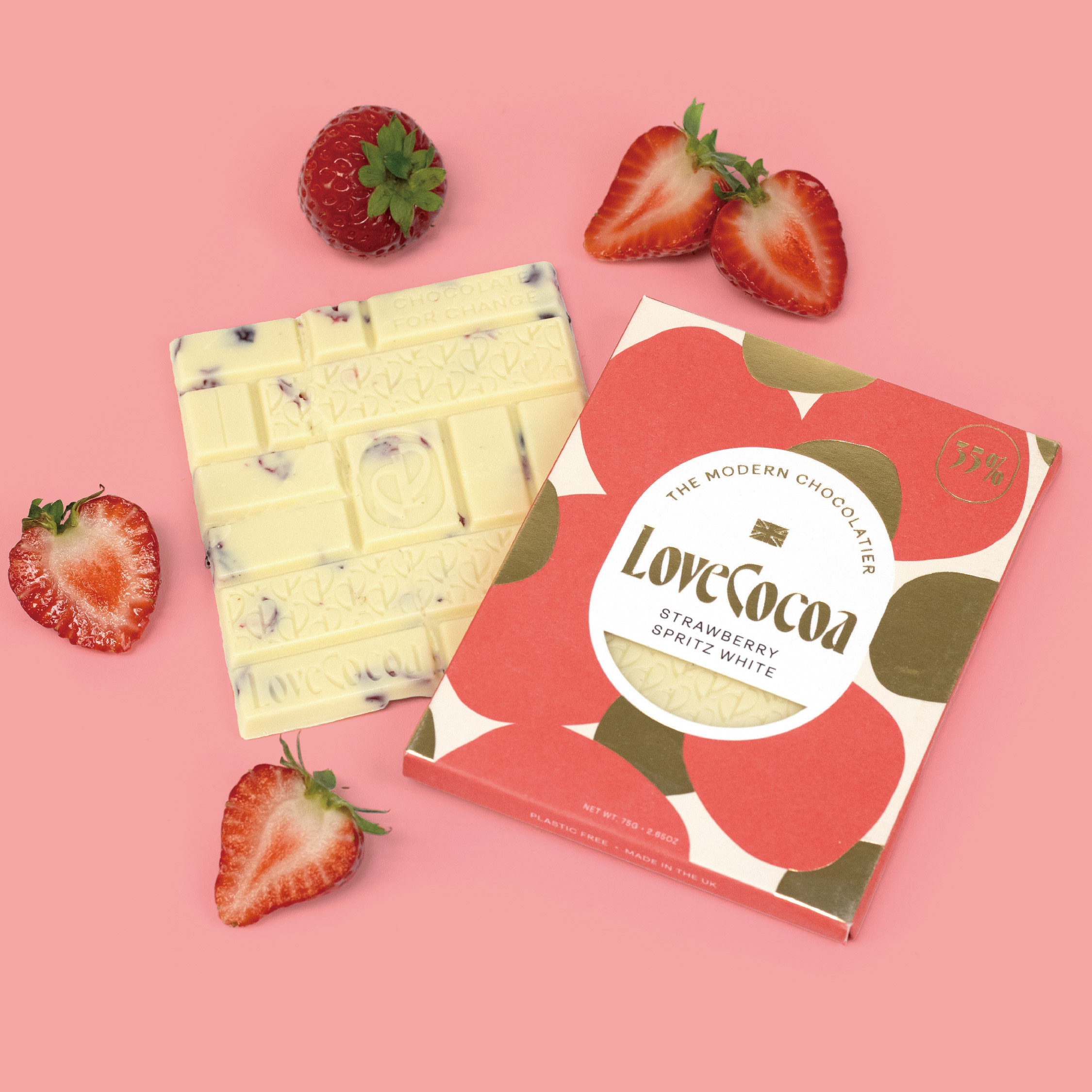 ストロベリースピリッツ 35%ホワイトチョコレート 75g | LOVE