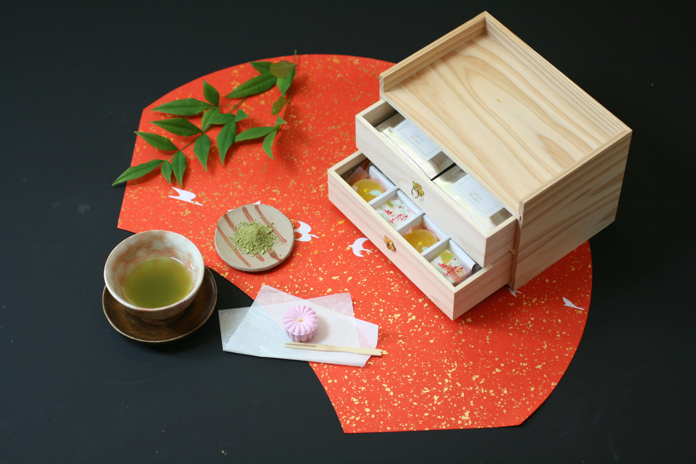 出雲茶師の銘茶パウダー&ひと口菓子セット