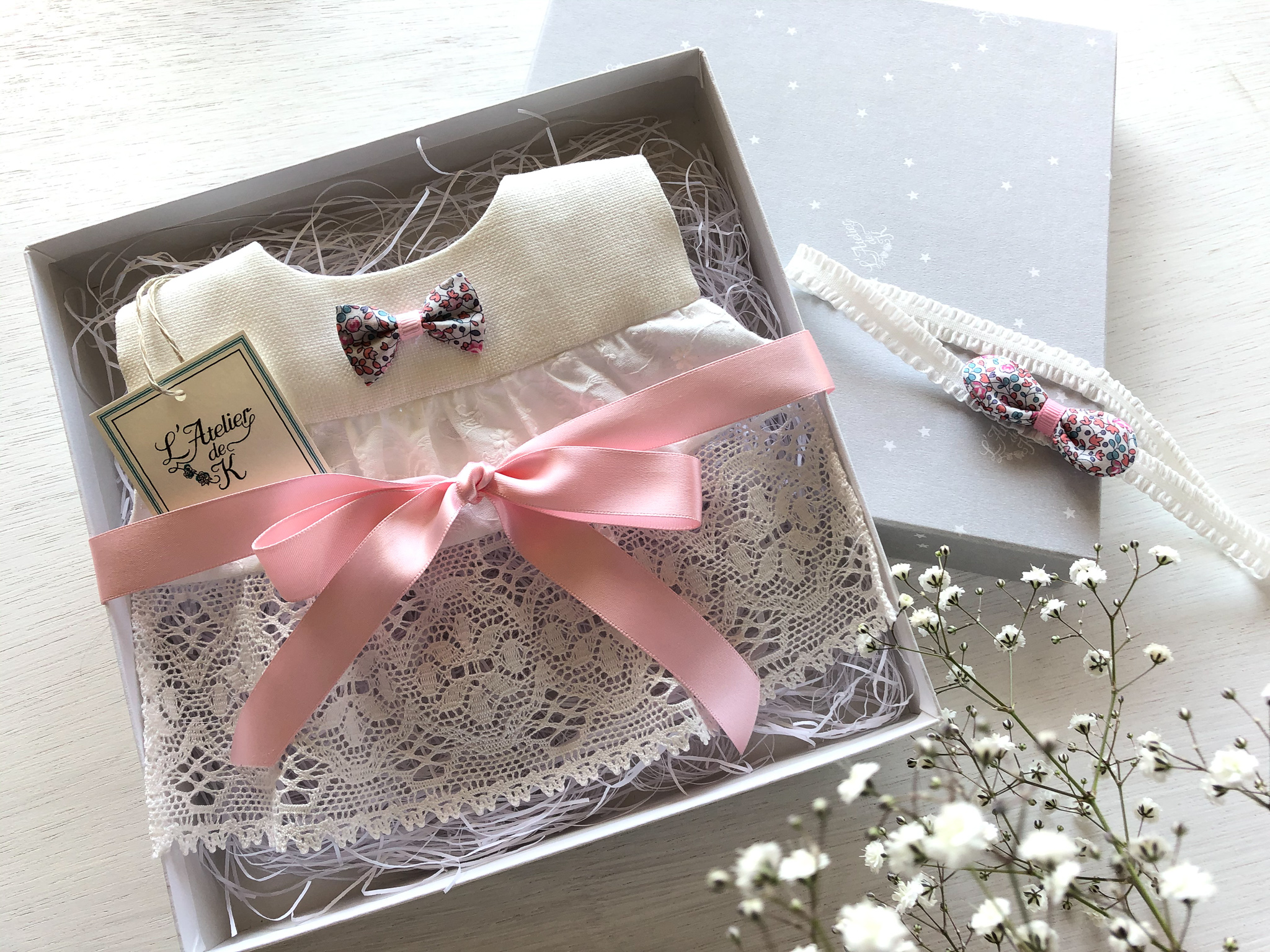 Apple2】リバティプリント2点セットスタイ＆ヘアバンド スタイ L  