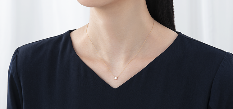 K18ピンクゴールド ダイヤモンド ネックレス