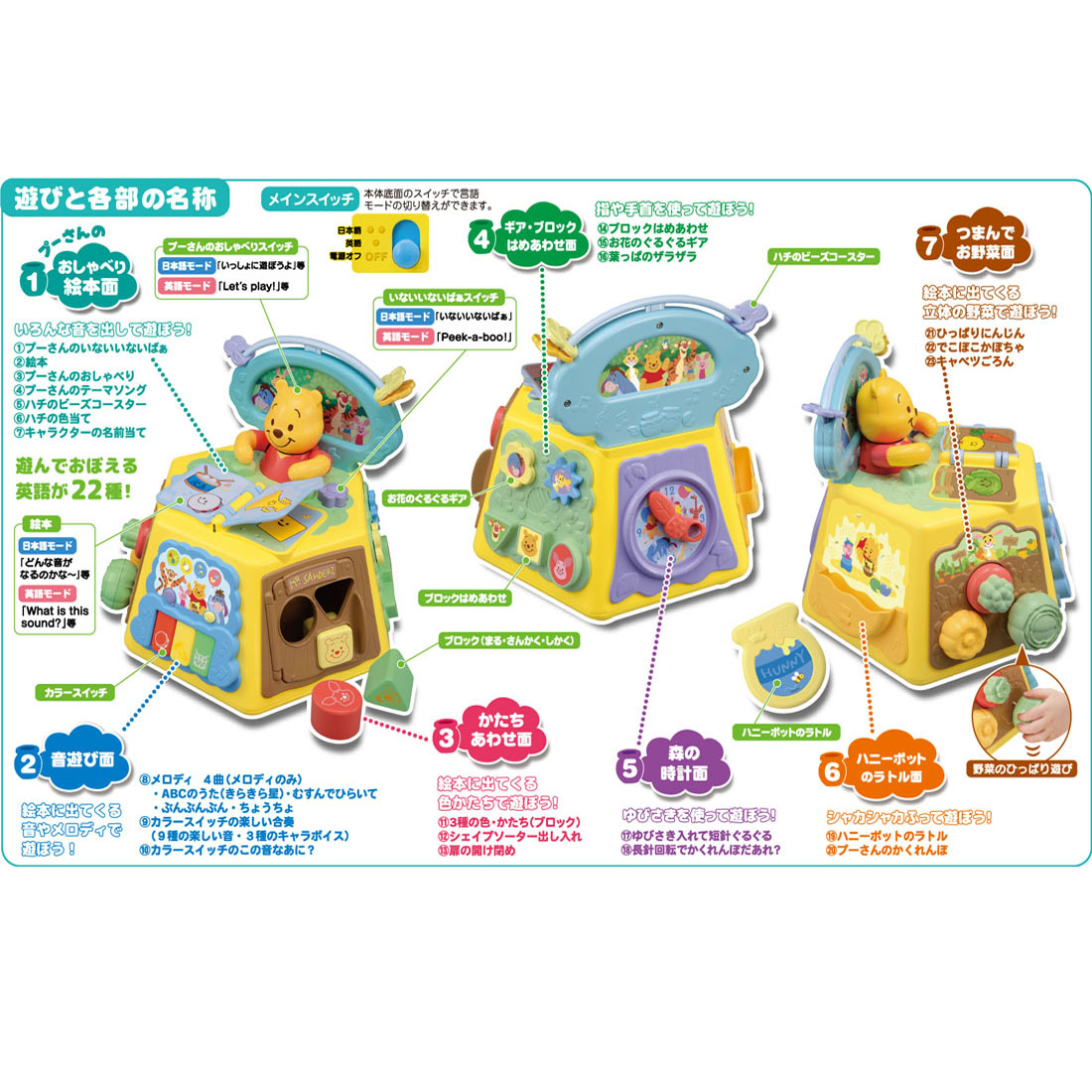 はじめて英語 くまのプーさん 絵本でおしゃべり！ゆびさき知育いっぱいできた