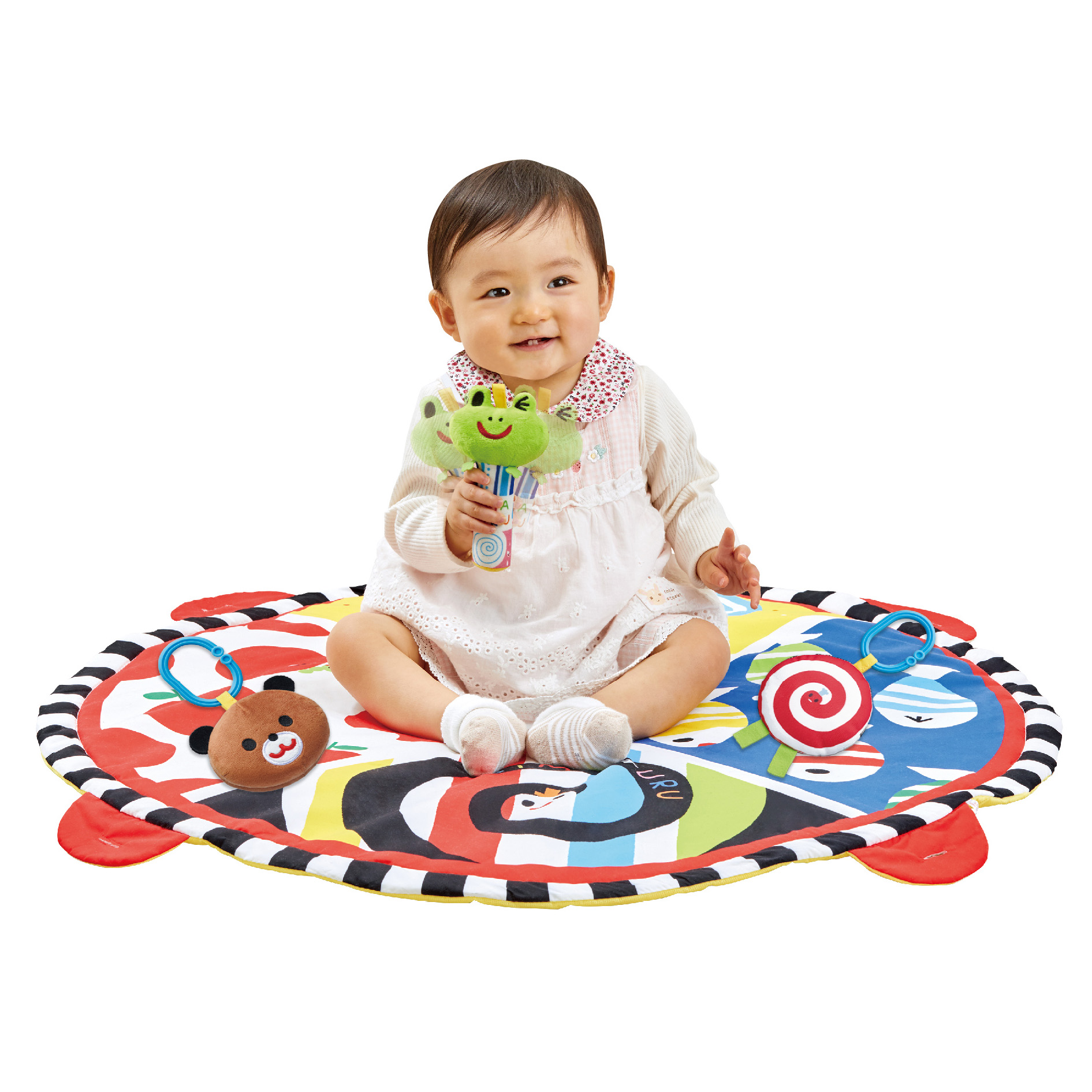 わらう！なきやむ！しましまぐるぐる遊んで成長やわらかカラフルジム