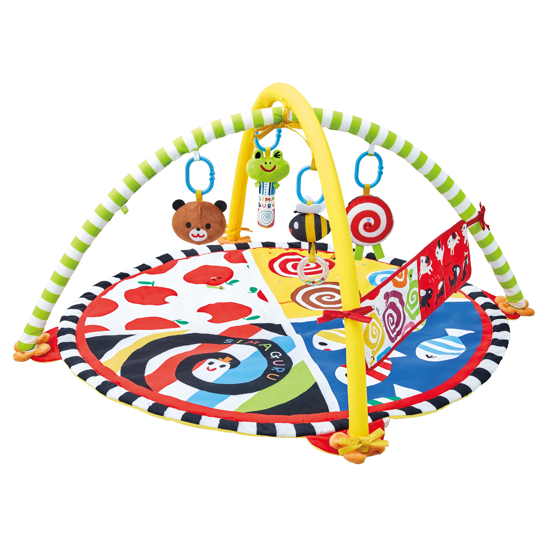 わらう！なきやむ！しましまぐるぐる遊んで成長やわらかカラフルジム