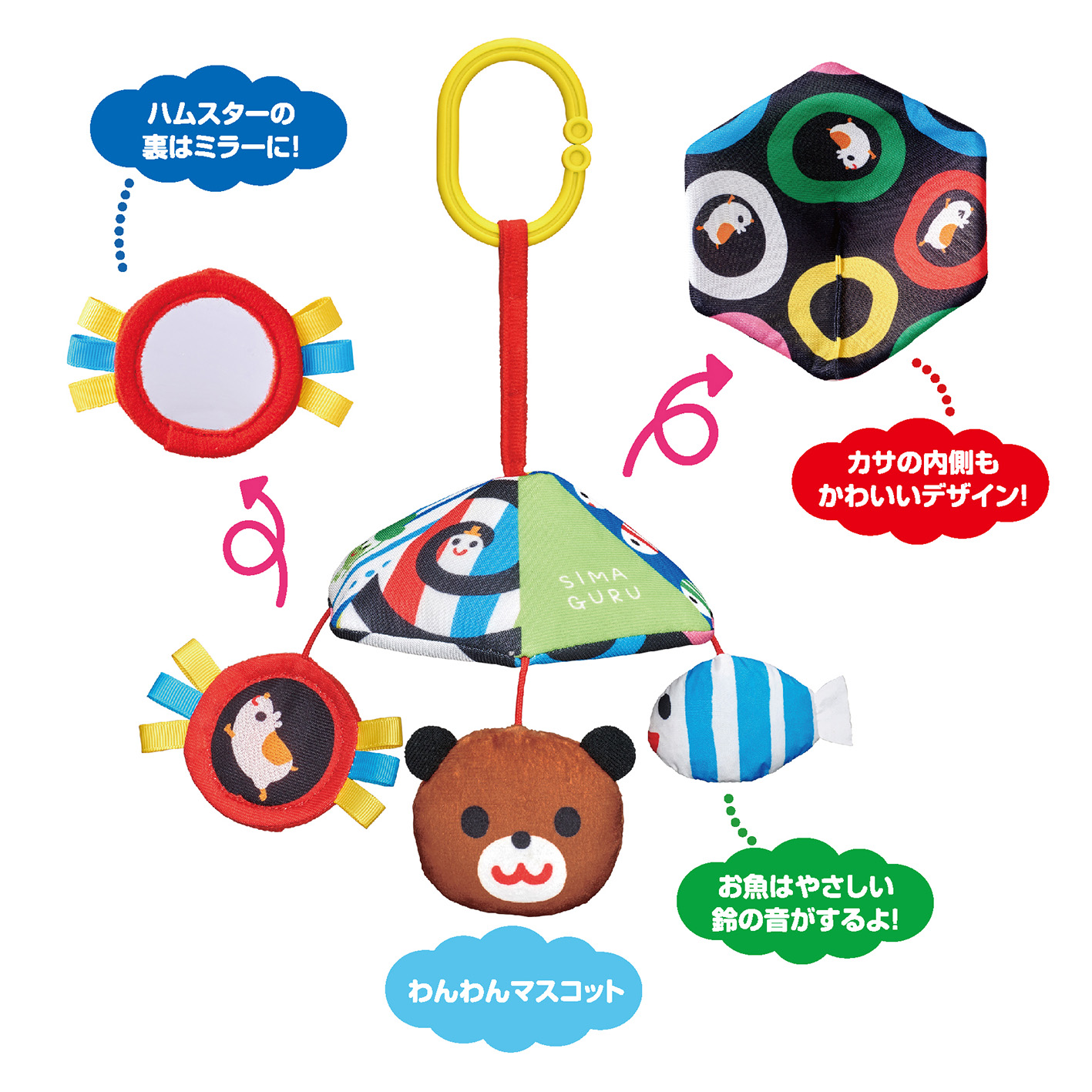 しましまぐるぐる　おでかけにこにこメリー