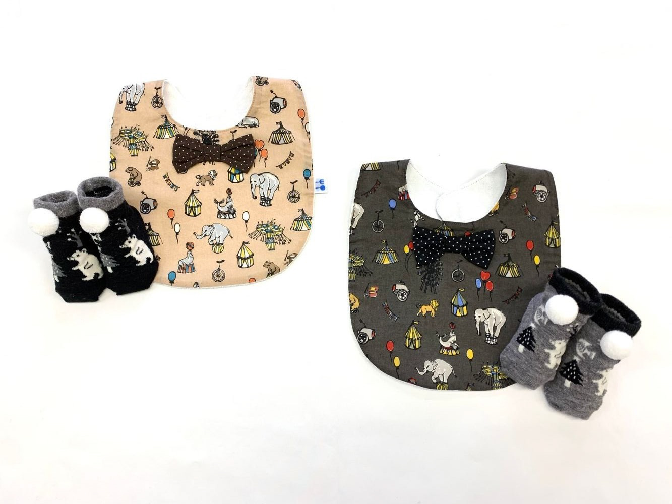 もりのくまソックス＆サーカス柄スタイセット