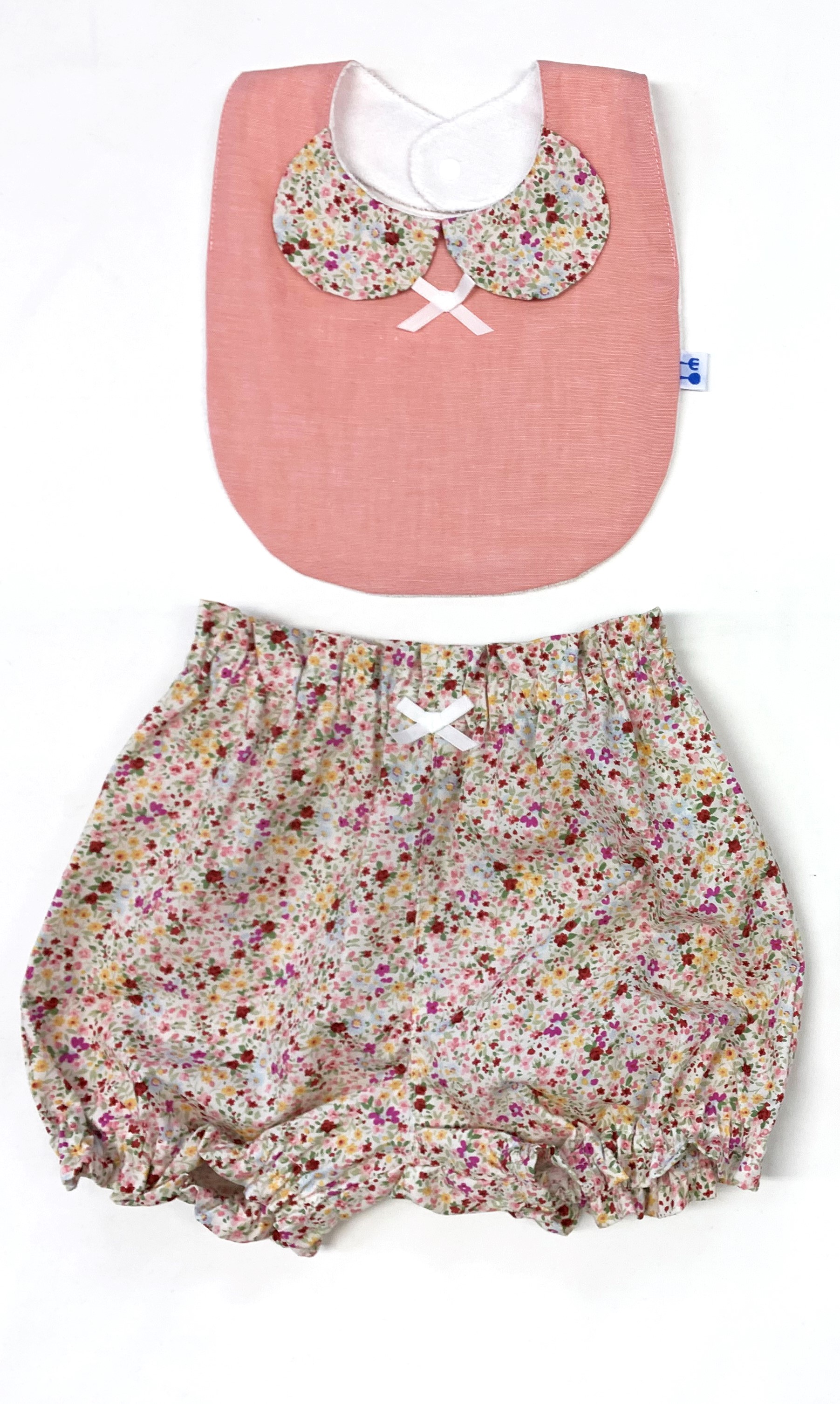 花柄丸襟ブルマセット