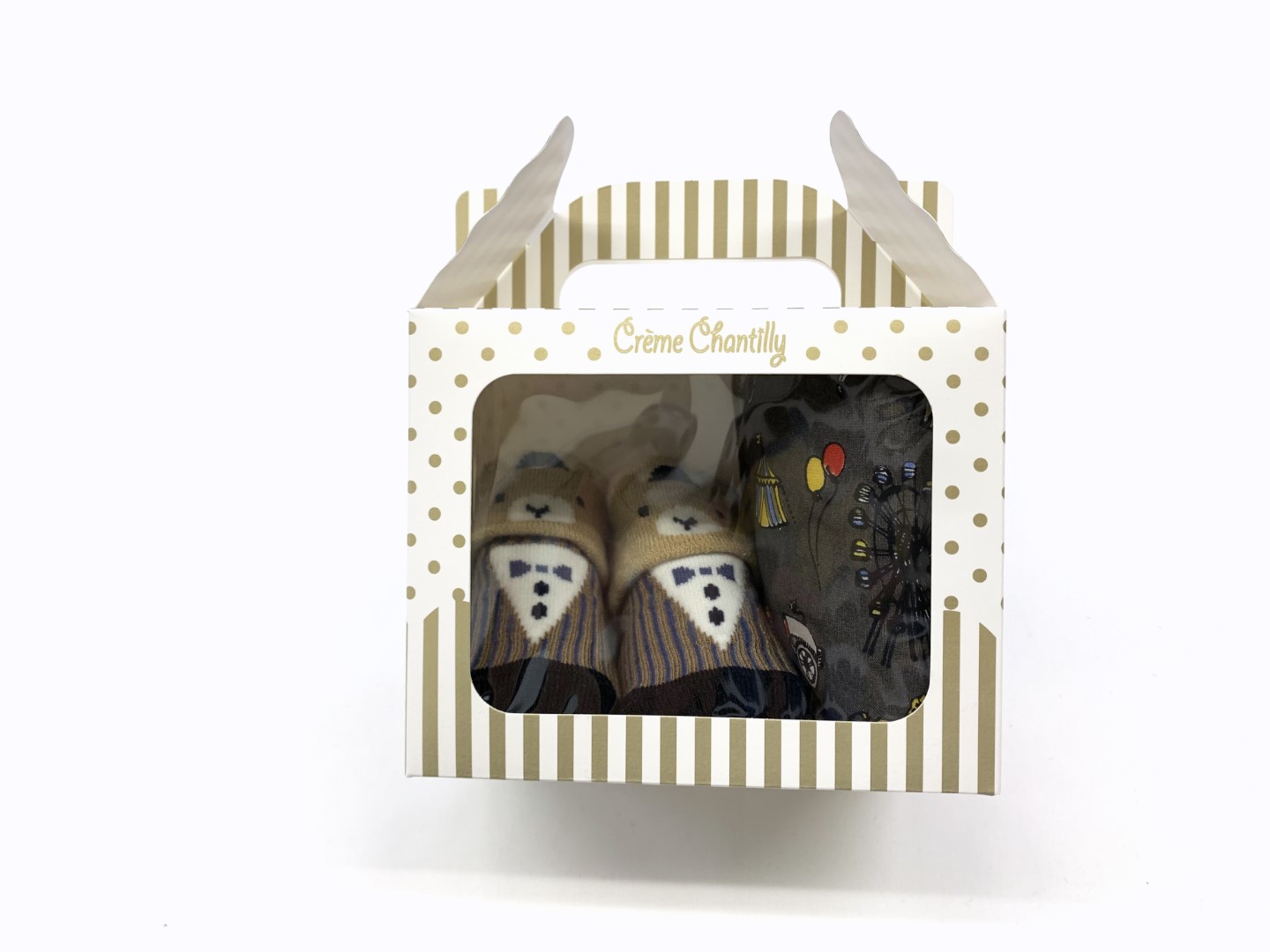 サーカス柄ハンカチ＆ソックスセット