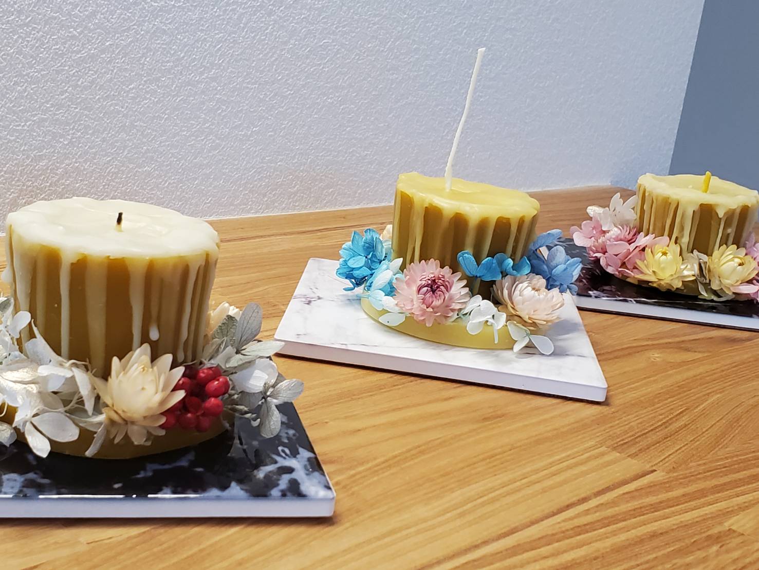 蜜ろうドリップケーキキャンドル