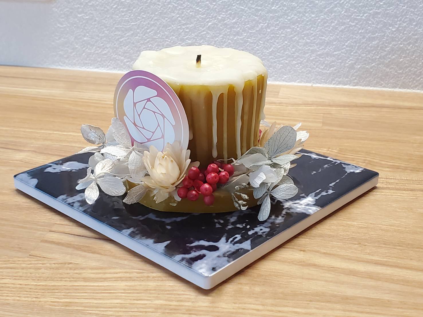 蜜ろうドリップケーキキャンドル