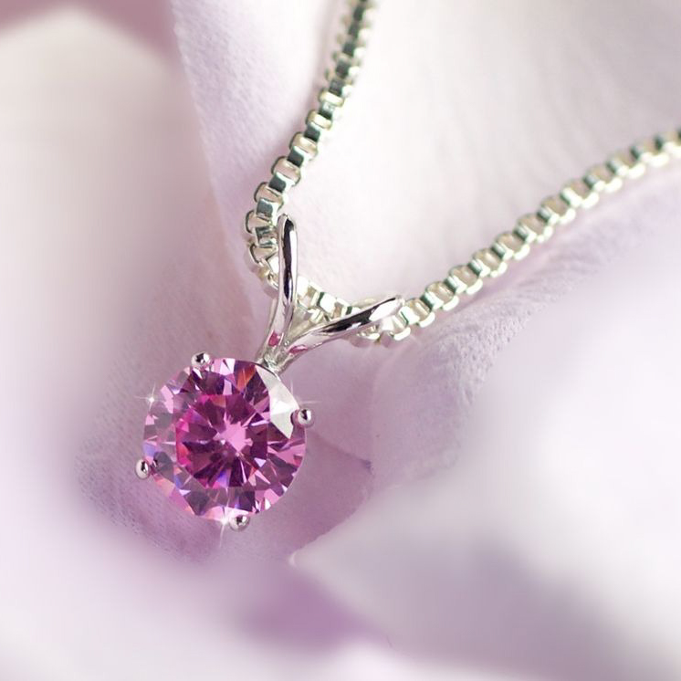 【Clementia】ラウンドブリリアントカットソリティアネックレス