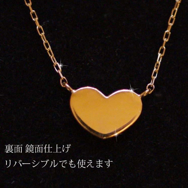 【Clementia】K18 ゴールド ダイヤモンド ハート パヴェ ペンダント